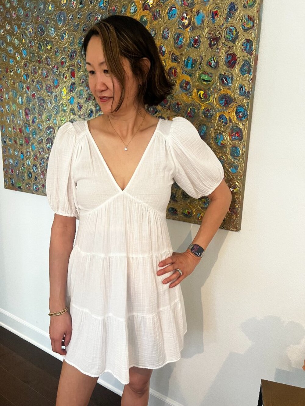 Xirena White Cotton Gauze Dress